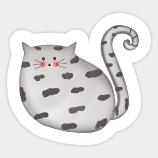 Cute fat little cat Sticker